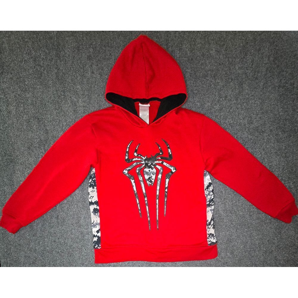 Marvel The Amazing Spider-Man 2 Boys Red Camo Hoodie Size‎ L/XL READ